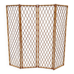 Paravent rotin � croisillons ann�es 60