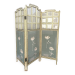 Paravent en verre et tissu