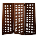 Paravent vintage en bois � 3 panneaux ajour�s � paravent pliant en pin (135 cm)
