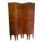 Paravent vintage plaqu teck