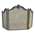 Pare - feu de chemin�e en laiton style louis xv