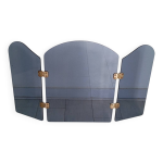 Pare feu de chemine verre laiton