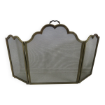 Pare feu, pare tincelles, made in italy, en laiton  3 volets repliables, 1970