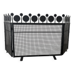 Pare - feu en m�tal laqu� noir bertil vallien pour boda 1960