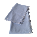 Parure brode drap et taie pour bb