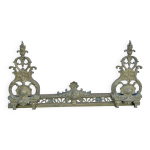 Parure de chemin�e en laiton, chenets style napol�on iii