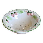 Passoire vintage en barbotine fraises sauvages