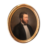 Pastel sur papier homme aux favoris signé, encadré sous verre 1862 Pastel sur papier homme aux favoris signé, encadré sous verre 1862
