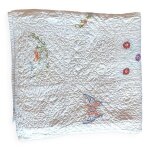 Patchwork américain matelassé et brodé 182x193 cm Patchwork américain matelassé et brodé 182x193 cm