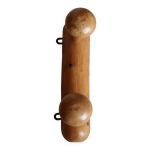 Patre ancienne en bois deux crochets ronds