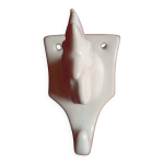 Pat�re en porcelaine blanche figurant un coq