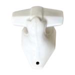 Patre, portemanteau en porcelaine de limoges blanche