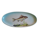 Paulette quinson ( 1899 - 1984 ) marseille plat  poisson sign 55x26 cm