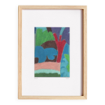 Paysage aux pastels sur papier illustration d'aprs p. klee