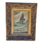 Peinture à l'huile française, signée chauvry, 1929 Peinture à l'huile française, signée chauvry, 1929