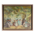 Peinture, huile sur toile, les danseuses, sign spadolini, dbut du xxme s