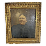 Peinture huile sur toile portrait de femme  lunettes xviiie