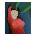 Peinture originale  femme sous un palmier  par bodasca