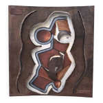 Peinture sculpture murale  jim l indien  de f billion