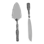 Pelle  tarte et son couteau pompon plaqus argent