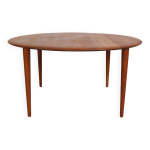 Peter hvidt& orla mølgaard nielsen table basse ronde en teck pour france & son, 1950 Peter hvidt& orla mølgaard nielsen table basse ronde en teck pour france & son, 1950