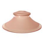 Petit abat jour rose en verre granit rose des annes 50