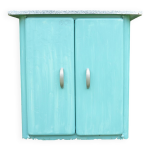 Petit buffet mtal  deux portes