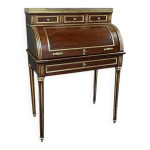 Petit bureau  cylindre en acajou, style louis xvi milieu xixe
