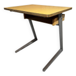 Petit bureau d colier bois & fer vintage 1960 1970