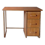 Petit bureau vintage années 1950 bois et métal Petit bureau vintage années 1950 bois et métal