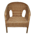 Petit fauteuil en rotin chaise d'enfant poupe