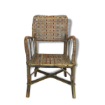 Petit fauteuil vintage enfant en rotin