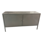 Petit meuble / enfilade indus gris souris.