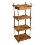 Petit meuble tagre en noyer massif 1900