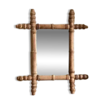 Petit miroir en bambou années 50 Petit miroir en bambou années 50