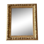 Petit miroir - cadre ancien - bois et stuc dor