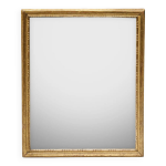 Petit miroir  carr  en bois dor de style louis xvi