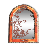 Petit miroir marocain, cadre en os teinté, années 70 Petit miroir marocain, cadre en os teinté, années 70