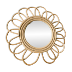 Petit miroir en rotin