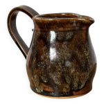 Petit pichet  lait grs mouchet beige annes 70