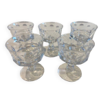 Petit service de 5 pièces verre cristal taillé villeroy & boch liqueur Petit service de 5 pièces verre cristal taillé villeroy & boch liqueur