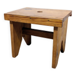 Petit tabouret / repose - pieds en bois