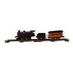 Petit train mcanique jep, comprenant locomotive, tender, wagon lits, rail, annes 1930