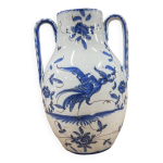 Petit vase asiatique bleu blanc