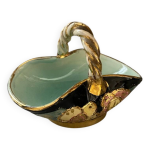 Petit vase pot cramique de vallauris vintage fleur bleu
