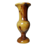 Petit vase vintage en bois d'olivier tourn main