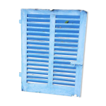 Petit volet l75xh101cm bleu à persiennes Petit volet l75xh101cm bleu à persiennes
