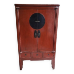 Petite armoire 2 portes asiatique en laque 5 tiroirs