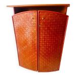 Petite armoire en bambou et rotin vers 1980