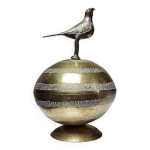 Petite boîte globe africaine vintage laiton / bronze doré bénin dahomey Petite boîte globe africaine vintage laiton / bronze doré bénin dahomey